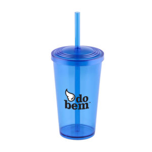 Copo com tampa e canudo (450 ml)