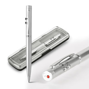 Caneta com laser e pen drive