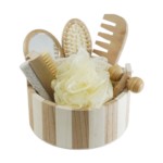 Kit banho em madeira