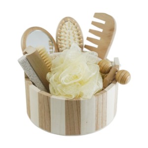 Kit banho em madeira