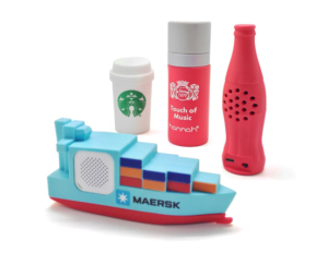 Caixa de Som Emborrachada Produzida em Formato Especial