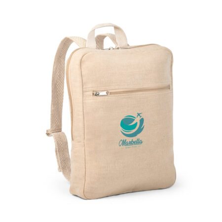 Mochila em juco e algodão