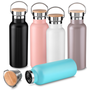 Garrafa térmica fosca com alça (500ml)