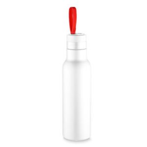 Garrafa térmica inox fosca branca com alça cores (500ml)