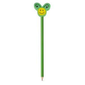 Lápis com borracha de bichinho