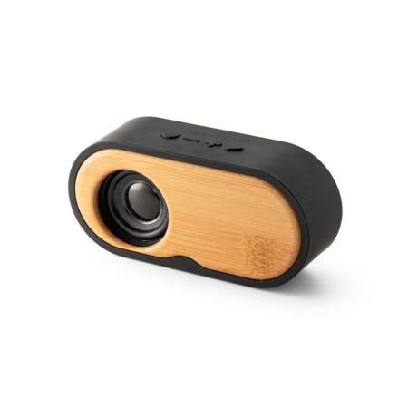 Caixa de som portátil em bambu rounded
