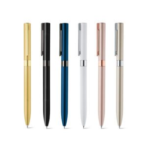 Esferográfica em alumínio e mecanismo twist