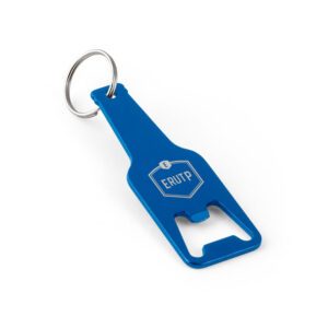 Chaveiro em alumínio com abridor de garrafas