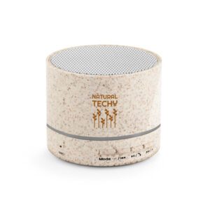 Caixa de som portátil em fibra de palha