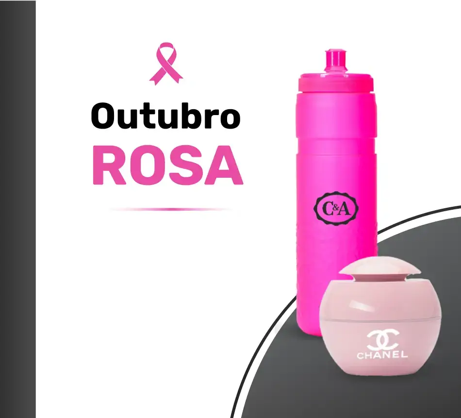 Outubro Rosa: Conscientize e Apoie com Brindes Personalizados  No mês de Outubro Rosa, a conscientização sobre a prevenção e o combate ao câncer de mama ganha destaque em todo o mundo. Este é o momento ideal para empresas reforçarem seu compromisso com a saúde e bem-estar das mulheres, promovendo ações de apoio e educação. A distribuição de brindes personalizados, como camisetas, laços rosas, canecas e squeeze, é uma maneira eficaz de engajar colaboradores, clientes e parceiros, além de sensibilizar sobre a importância do diagnóstico precoce.  Ao escolher brindes corporativos relacionados ao Outubro Rosa, sua empresa também fortalece sua identidade de marca com responsabilidade social, demonstrando preocupação com causas relevantes. Personalizar esses itens com o logo da sua empresa e mensagens de conscientização é uma excelente forma de agregar valor, promover a saúde e aumentar o engajamento. Participe ativamente dessa campanha e ajude a disseminar a importância do autocuidado e da prevenção.
